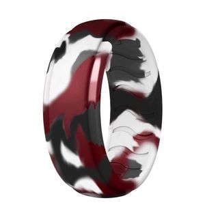 Dookeh Breathable Mens Silicone, Rubber Ring Bands Camo  Best for Workout